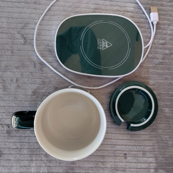 Coffee Cup Warmer, with a ceramic lid. Like New, Used Once. - Picture 2 of 5
